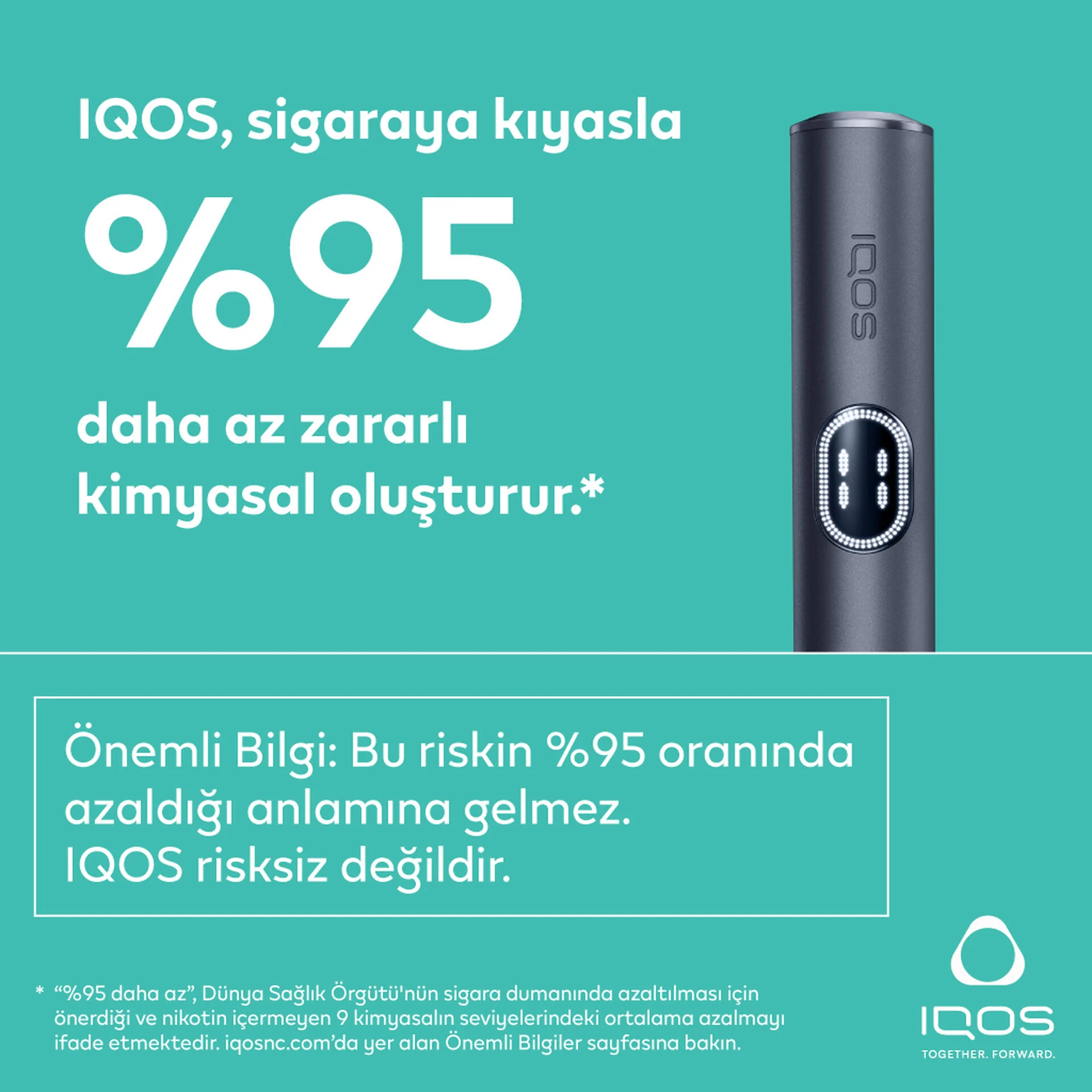 IQOS, sigaraya kıyasla %95 daha az zararlı kimyasal oluşturur